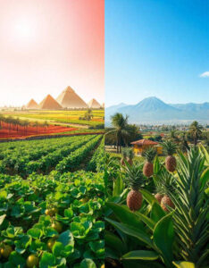 Egipto e Indonesia escalan en el ranking de producción hortofrutícola de 2023