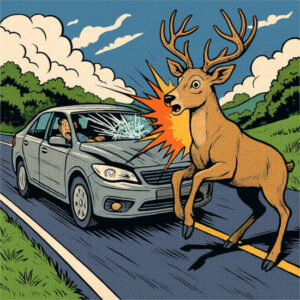 Cada 45 minutos, un accidente de trafico en CyL por la fauna salvaje