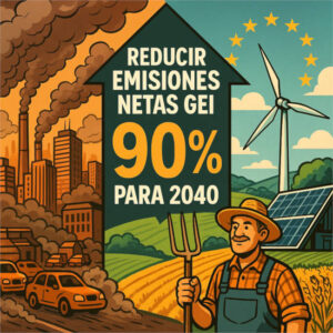 Bruselas propone reducir un 90 % las emisiones de gases de efecto invernadero para 2040