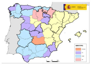 Situación de la lengua azul en España